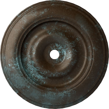 Ekena Millwork Classic Ceiling Medallion (Fits Canopies up to 8 1/4"), 44 1/2"OD x 4"ID x 4 "P, Bronze Blue Patina CM44CLBBS